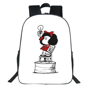 16inch Cartoon Mafalda Backpack Kids Bookbag Children School Bag
