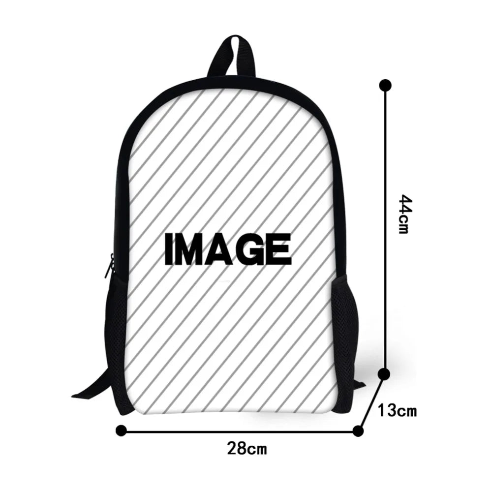 16" Eiffel Tower Print Backpack Vintage Canvas School Bag for Girls