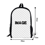 16" Eiffel Tower Print Backpack Vintage Canvas School Bag for Girls