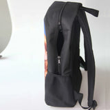 16" Eiffel Tower Print Backpack Vintage Canvas School Bag for Girls