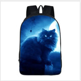 16inch Children's Backpack Gothic Cats Prints School Bag