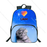 16inch Likee Backpack Student Bookbag Video App Zipper Laptop Backpack