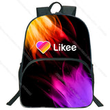 16inch Likee Backpack Student Bookbag Video App Zipper Laptop Backpack