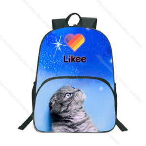 16inch Likee Backpack Student Bookbag Video App Zipper Laptop Backpack
