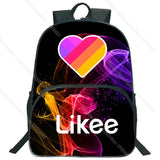 16inch Likee Backpack Student Bookbag Video App Zipper Laptop Backpack