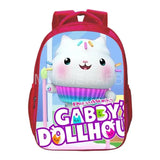 16in Pink Gabby Dollhouse Kindergarten Backpack Boys Girls Cartoon School Bags
