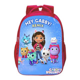 16in Pink Gabby Dollhouse Kindergarten Backpack Boys Girls Cartoon School Bags