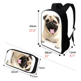 16inch Cat Hamster Print School Backpack for Boys Girls