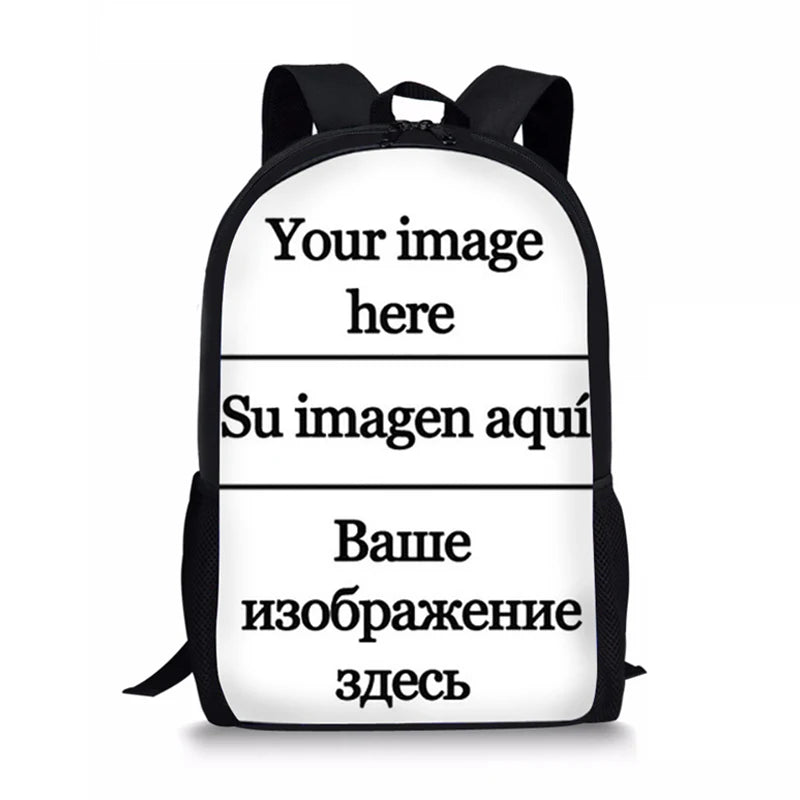 16inch Cat Hamster Print School Backpack for Boys Girls