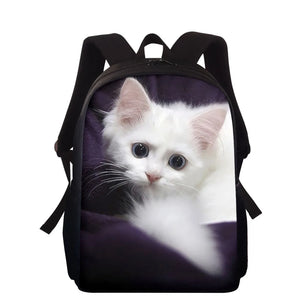 16in. Girls Cat 3D Printing Kids Backpack