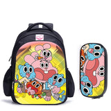 16inch Gumball Backpack for Teenager Schoolbags Satchel Kids Book Bag