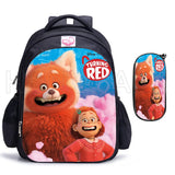 16in Turning Red Schoolbag for Kids Boys Girls Baby Bag Children Backpack