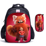 16in Turning Red Schoolbag for Kids Boys Girls Baby Bag Children Backpack