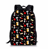 17 Inch Nurse Pattern Women School Backpack for Teen Girls Book Bag Rucksack