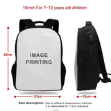 17in Nightmare Before Christmas USB Charge Backpack Kids Men Women