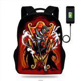 17in Nightmare Before Christmas USB Charge Backpack Kids Men Women