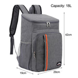18L Cooler Backpack Thermal Bag Lightweight Picnic Insulated Leak-Proof