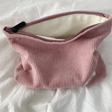 Corduroy Cosmetic Bag Women Travel Makeup Pouch Lipstick Phone Purse Organizer