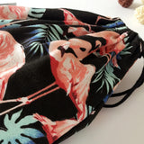 Pink Flamingo Backpack Bag Women Lady Backpacks Canvas Drawstring Bags Sack Pack
