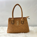 Vintage Quilted Satchel Bag Classic Handbag Zipper Bag For Women