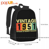 1951 Retro 70 Years Of Being Awesome Backpack