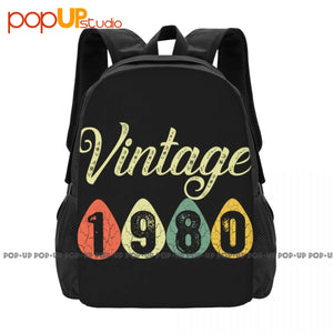 1980 40 Years Old Backpack Large Capacity School Softback Shopping Bag