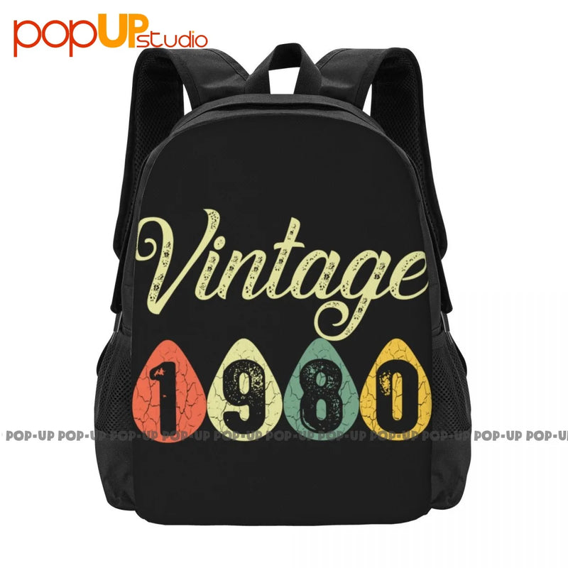 1980 40 Years Old Backpack Large Capacity School Softback Shopping Bag