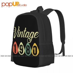 1980 40 Years Old Backpack Large Capacity School Softback Shopping Bag