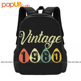 1980 40 Years Old Backpack Large Capacity School Softback Shopping Bag