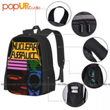 1991 Nuclear Assault Tour Backpack Large Capacity Print Beach Bag