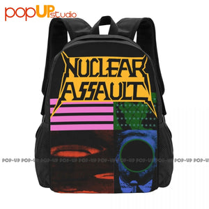 1991 Nuclear Assault Tour Backpack Large Capacity Print Beach Bag