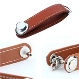 Smart Leather Car Key Pouch Wallet Holder Chain Organizer