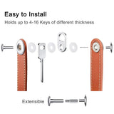 Smart Leather Car Key Pouch Wallet Holder Chain Organizer