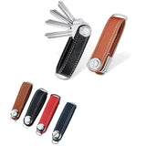 Smart Leather Car Key Pouch Wallet Holder Chain Organizer