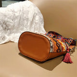 Hand Woven Crossbody Ethnic Straw Bags Women Handbag Retro Flap Rattan Straw Bea