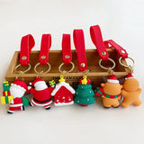 1PC Santa Claus Keychain Soft Adhesive Pendant for Backpack Phone Case Car