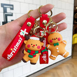 1PC Santa Claus Keychain Soft Adhesive Pendant for Backpack Phone Case Car