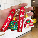 1PC Santa Claus Keychain Soft Adhesive Pendant for Backpack Phone Case Car