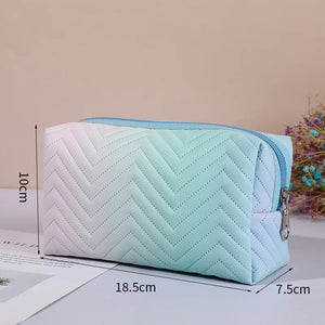 Gradient Makeup Bag Stylish Toiletry Travel Cosmetic Organizer