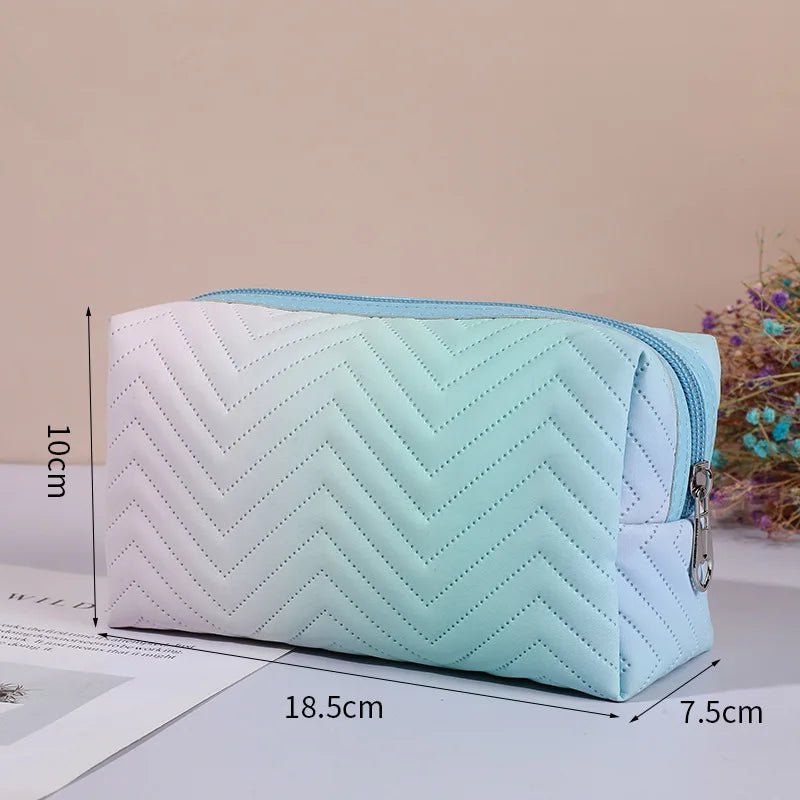 Gradient Makeup Bag Toiletry Washing Organizer Travel Cosmetic Bag