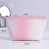 Gradient Makeup Bag Stylish Toiletry Travel Cosmetic Organizer
