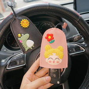 Cartoon Unisex Key Bag PU Leather Key Wallets Car Key Holder Case