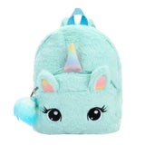 Unicorn Plush Backpack for Girls Student
