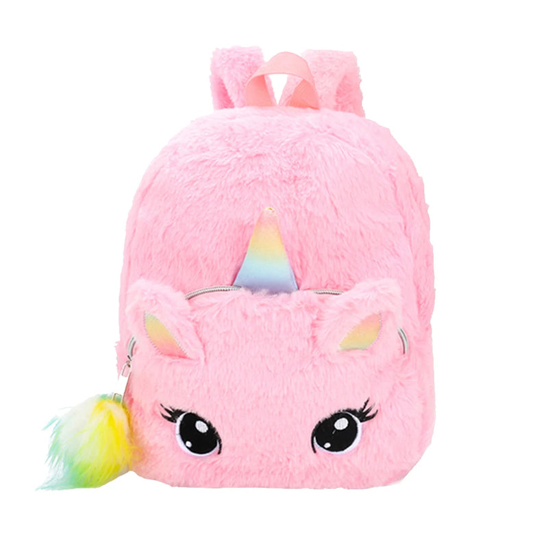 Unicorn Plush Backpack for Girls Student