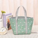 Floral Insulated Lunch Bag Portable Carry Tote Cooler Lunch Box