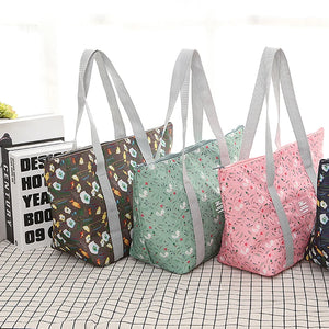 Floral Insulated Lunch Bag Portable Carry Tote Cooler Lunch Box