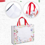 Flower Print Foldable Shopping Bag Reusable Eco Shopper Bag Large