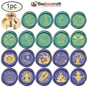 1PC Halloween Skull Ghost Wax Stamp Head 25mm for Scrapbooking Envelopes Wedding