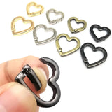 Heart Shape Metal Spring Handbag Buckle Key Ring Pendant Key Chain Clip