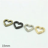 Heart Shape Metal Spring Handbag Buckle Key Ring Pendant Key Chain Clip